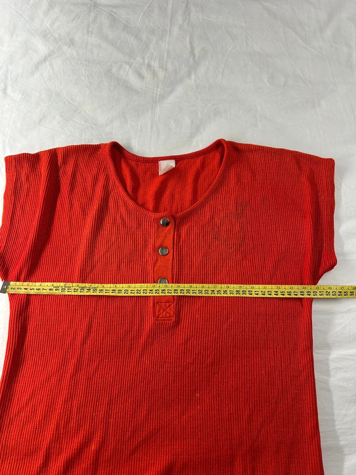 Blusa de manga corta de acrílico rojo talla 40 – photo 11
